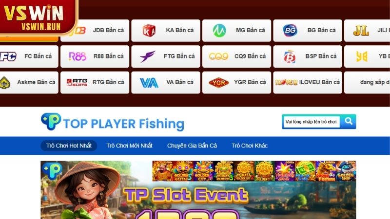 Khám phá sảnh chơi bắn cá VSWIN 