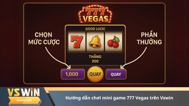 hướng dẫn chơi mini game 777 Vegas trên Vswin